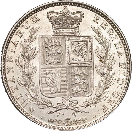 Reverso Media corona 1844 - valor de la moneda de plata - Gran Bretaña, Victoria