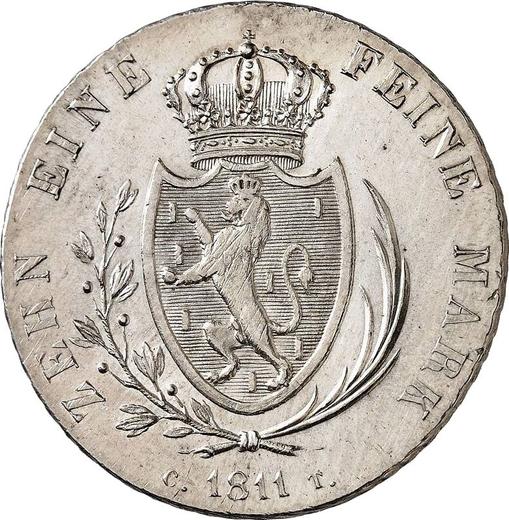 Revers Taler 1811 CT L - Silbermünze Wert - Nassau, Friedrich August