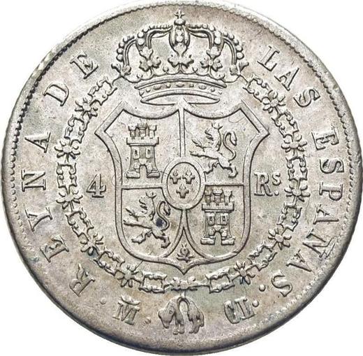 Reverse 4 Reales 1839 M CL - Silver Coin Value - Spain, Isabella II
