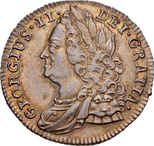 Obverse Sixpence 1743 "Old Head" - Silver Coin Value - United Kingdom, George II