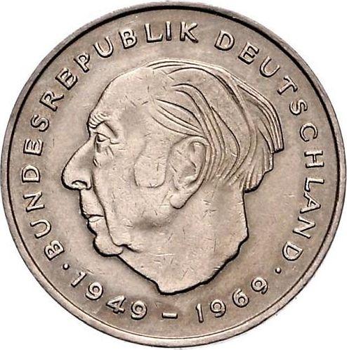 Avers 2 Mark 1970-1987 "Heuss" Unmagnetischen - Münze Wert - Deutschland, BRD