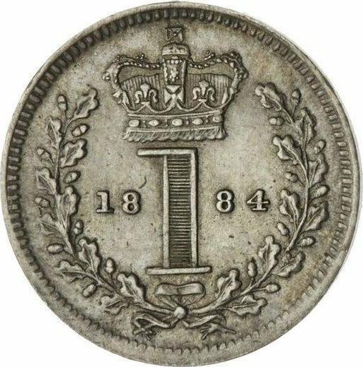 Rewers monety - 1 pens 1884 "Typ 1838-1887" - cena srebrnej monety - Wielka Brytania, Wiktoria