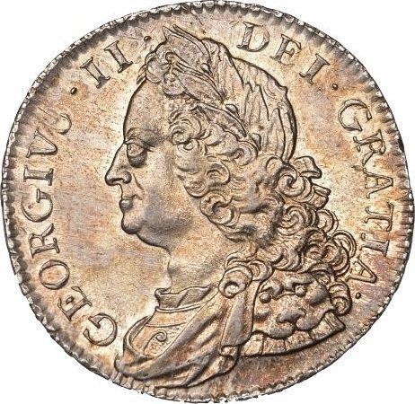 Obverse Halfcrown 1751 "Old Head" - Silver Coin Value - United Kingdom, George II