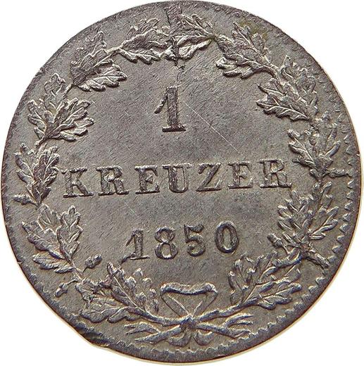 Reverse Kreuzer 1850 - Silver Coin Value - Frankfurt am Main, Free City