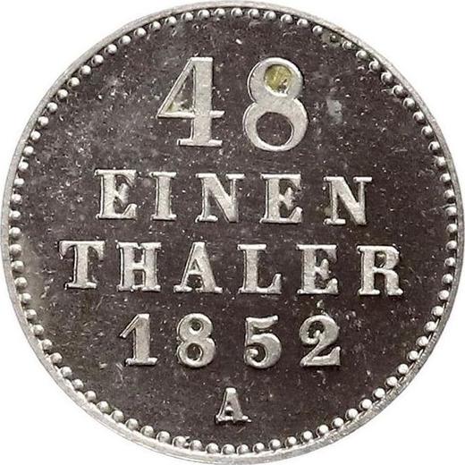 Reverse 1/48 Thaler 1852 A - Silver Coin Value - Mecklenburg-Schwerin, Frederick Francis II
