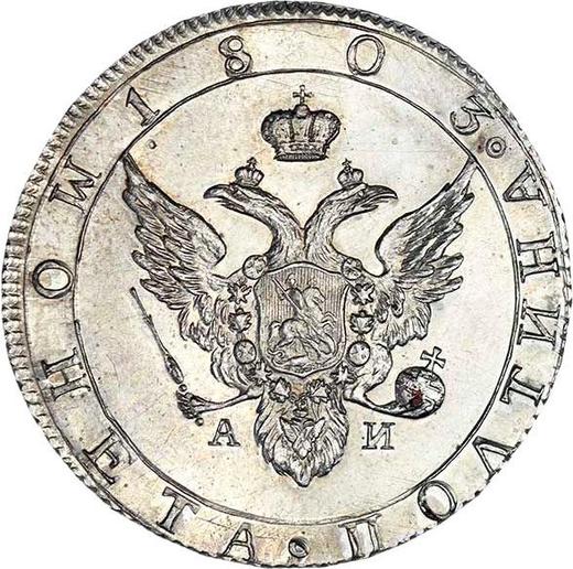 Obverse Poltina 1803 СПБ АИ Restrike - Silver Coin Value - Russia, Alexander I