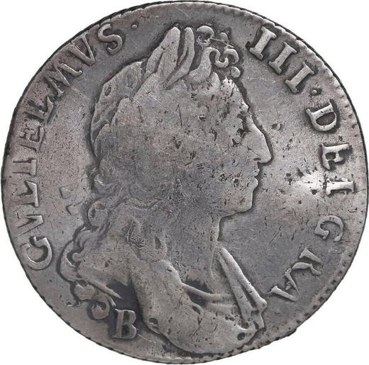 Obverse Shilling 1697 B "First laureated bust" - Silver Coin Value - United Kingdom, William III