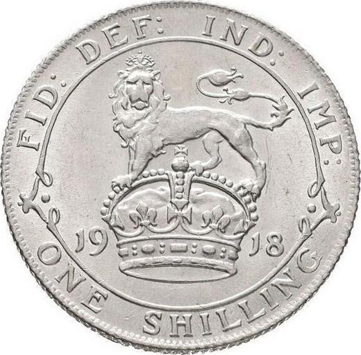 Reverso 1 chelín 1918 - valor de la moneda de plata - Gran Bretaña, Jorge V