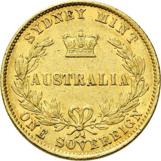 Reverse Sovereign 1863 - Gold Coin Value - Australia, Victoria