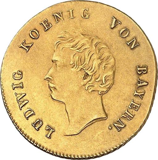 Obverse Goldgulden no date (1827-1835) "Type 1827-1835" Small letters - Gold Coin Value - Würzburg, Ludwig I