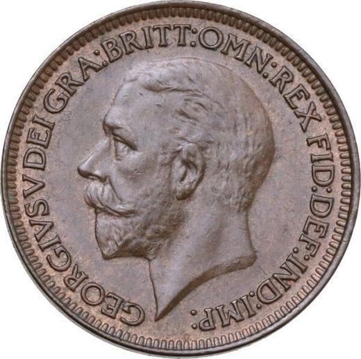 Obverse Farthing 1929 -  Coin Value - United Kingdom, George V