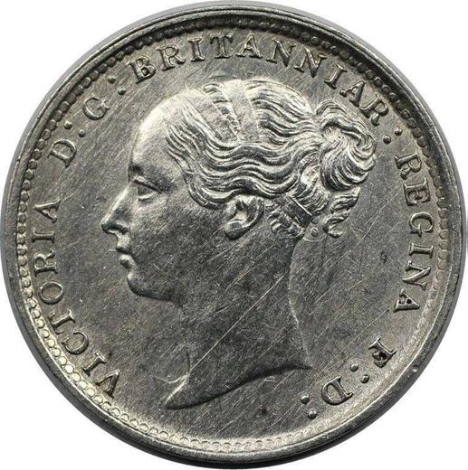 Anverso 3 peniques 1885 - valor de la moneda de plata - Gran Bretaña, Victoria