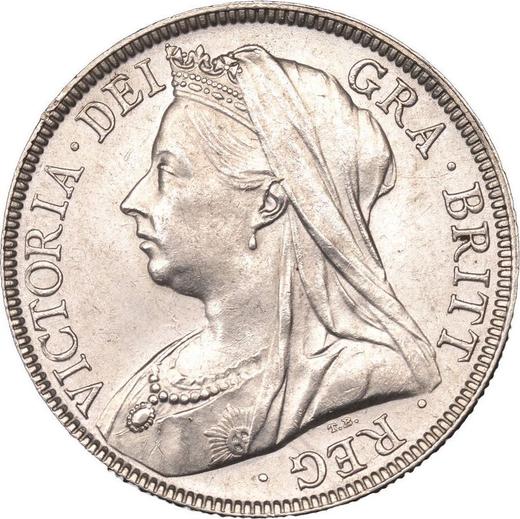 Аверс монеты - 1/2 кроны (Полукрона) 1894 года TB - цена серебряной монеты - Великобритания, Виктория