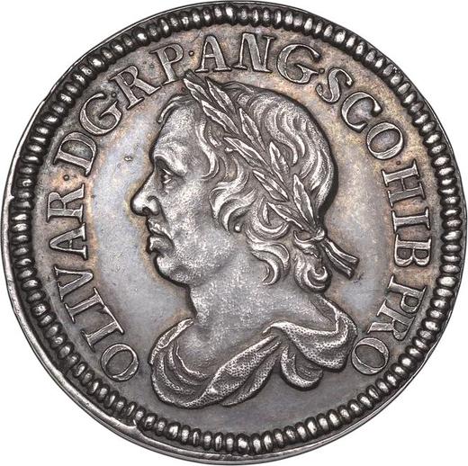 Anverso 1 chelín 1658 Copia holandesa "N" en el anverso está invertida - valor de la moneda de plata - Gran Bretaña, Oliver Cromwell