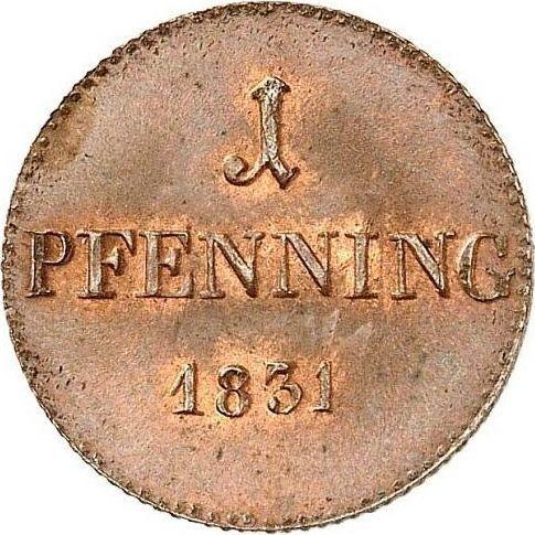 Reverse 1 Pfennig 1831 - Coin Value - Bavaria, Ludwig I