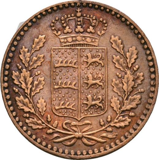 Anverso 1/4 kreuzer 1863 - valor de la moneda  - Wurtemberg, Guillermo I