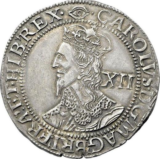 Avers 1 Schilling Ohne jahr (1625-1649) "Sechster Porträttyp" - Silbermünze Wert - Großbritannien, Karl I