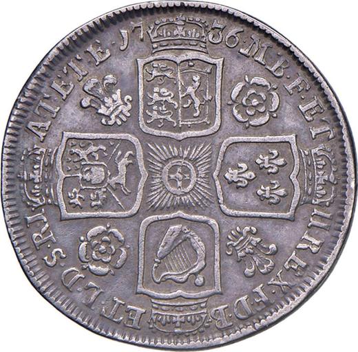 Revers 1 Schilling 1736 "Porträt in jungen Jahren" - Silbermünze Wert - Großbritannien, Georg II