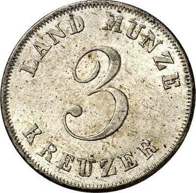 Реверс монеты - 3 крейцера 1831 года "Тип 1831-1837" - цена серебряной монеты - Саксен-Кобург-Гота, Эрнст I