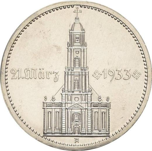 Obverse 5 Reichsmark 1934 A "Garrison Church (with date)" - Silver Coin Value - Germany, Third Reich