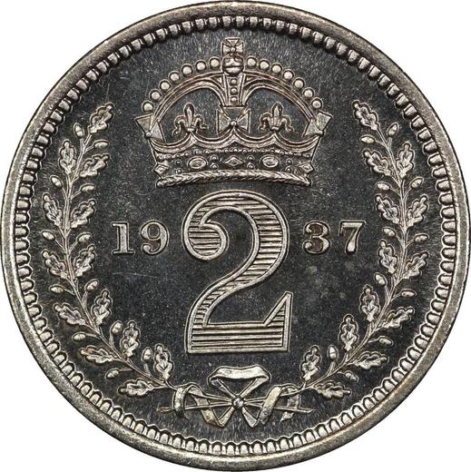 Reverse Twopence 1937 HP - Silver Coin Value - United Kingdom, George VI