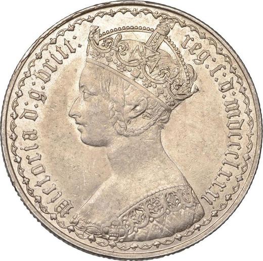 Obverse Florin 1881 "Gothic" - Silver Coin Value - United Kingdom, Victoria