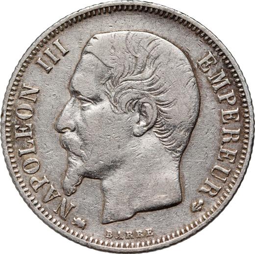Obverse 1 Franc 1856 D "Type 1853-1863" - Silver Coin Value - France, Napoleon III