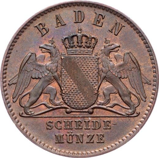Obverse Kreuzer 1863 -  Coin Value - Baden, Frederick I