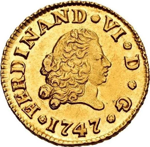 Obverse 1/2 Escudo 1747 M JB - Gold Coin Value - Spain, Ferdinand VI