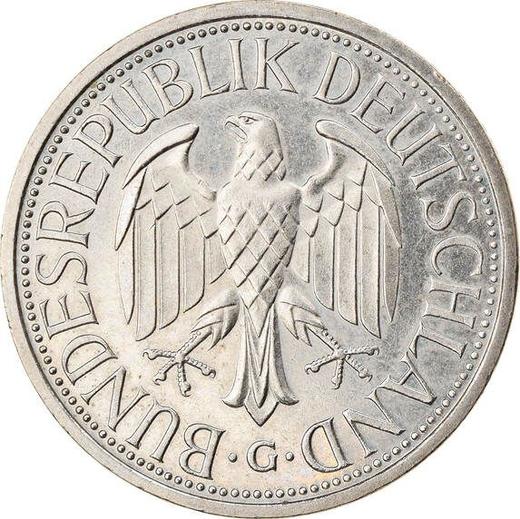 Reverse 1 Mark 1988 G - Coin Value - Germany, FRG