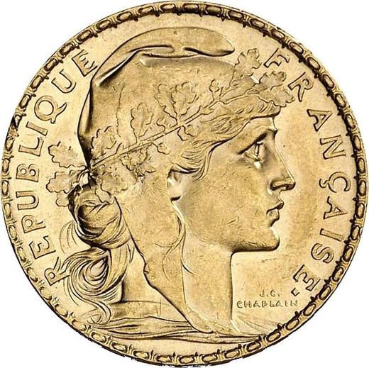 Obverse 20 Francs 1908 "Type 1907-1914" - Gold Coin Value - France, Third Republic