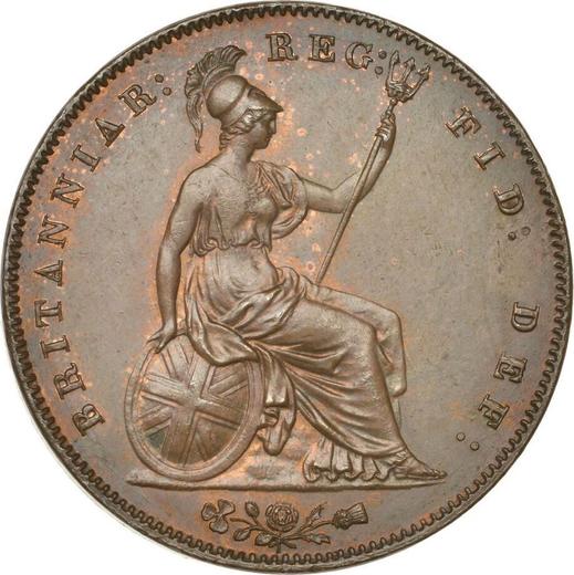 Reverso Penique 1860 "Tipo 1839-1860" - valor de la moneda  - Gran Bretaña, Victoria