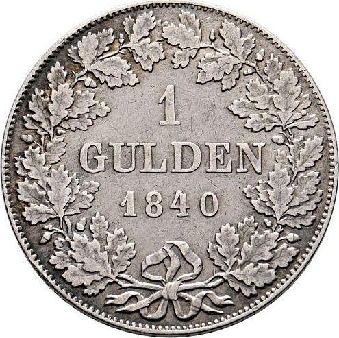 Reverse Gulden 1840 - Silver Coin Value - Frankfurt am Main, Free City