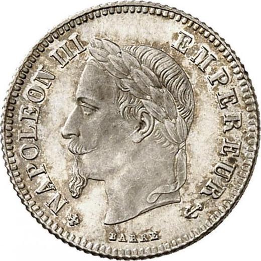 Avers 20 Centime 1864 BB "Typ 1864-1866" - Silbermünze Wert - Frankreich, Napoleon III