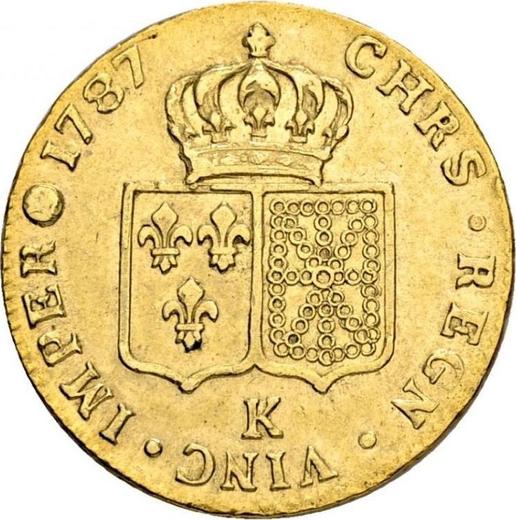 Revers Doppelter Louis d'or 1787 K - Goldmünze Wert - Frankreich, Ludwig XVI