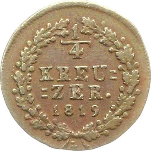 Revers 1/4 Kreuzer 1819 L - Münze Wert - Nassau, Wilhelm