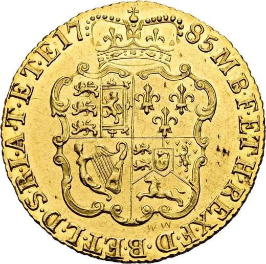 Реверс монеты - 1 гинея 1785 года "Четвертый тип" - цена золотой монеты - Великобритания, Георг III