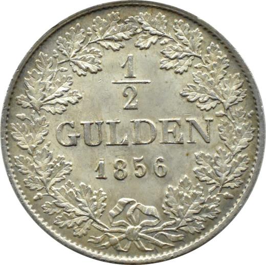 Reverse 1/2 Gulden 1856 - Silver Coin Value - Nassau, Adolphe
