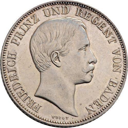 Avers Gulden 1856 - Silbermünze Wert - Baden, Friedrich I