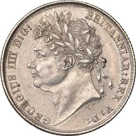 Obverse Shilling 1824 BP - Silver Coin Value - United Kingdom, George IV