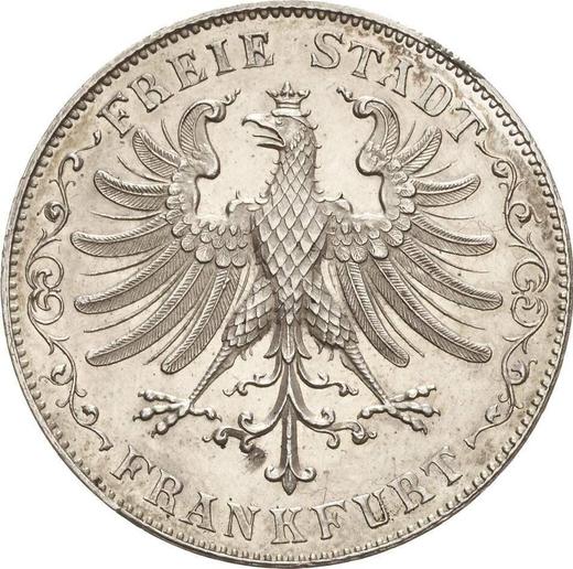 Anverso 1 florín 1851 - valor de la moneda de plata - Fráncfort del Meno, Ciudad Libre