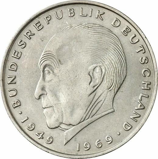 Avers 2 Mark 1972 D "Konrad Adenauer" - Münze Wert - Deutschland, BRD