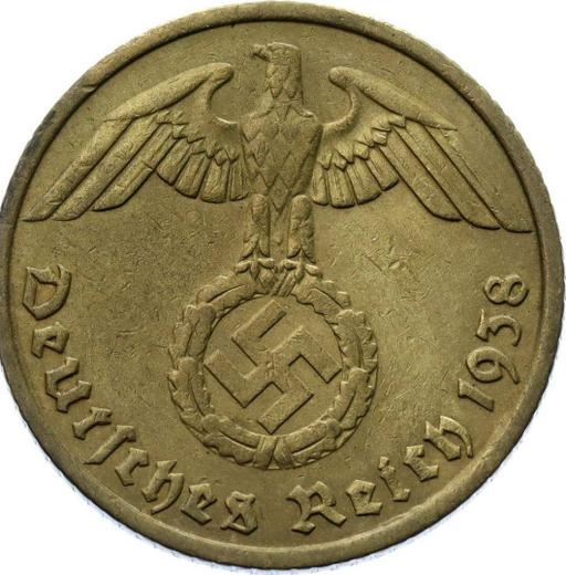 Reverse 10 Reichspfennig 1938 E "Type 1936-1939" -  Coin Value - Germany, Third Reich