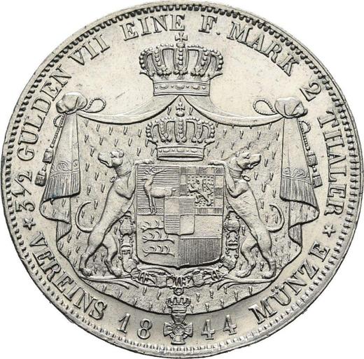 Reverse 2 Thaler 1844 - Silver Coin Value - Hohenzollern-Sigmaringen, Karl