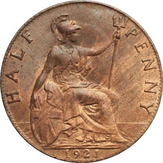 Reverse Halfpenny 1921 -  Coin Value - United Kingdom, George V