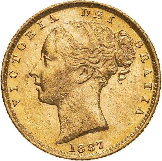 Obverse Sovereign 1887 S WW "Coat of arms" - Gold Coin Value - Australia, Victoria