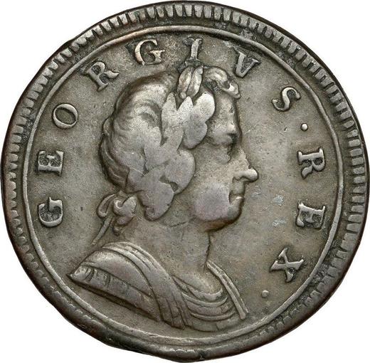 Obverse Halfpenny 1723 "Second laureate bust" -  Coin Value - United Kingdom, George I