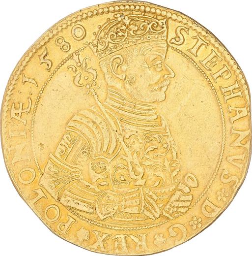 Obverse 10 Ducat (Portugal) 1580 "Lithuania" - Gold Coin Value - Poland, Stephen Bathory