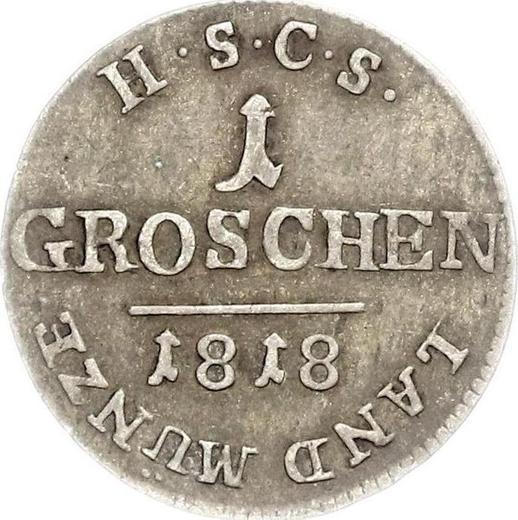 Reverse 1 Groschen 1818 S - Silver Coin Value - Saxe-Coburg-Saalfeld, Ernest I