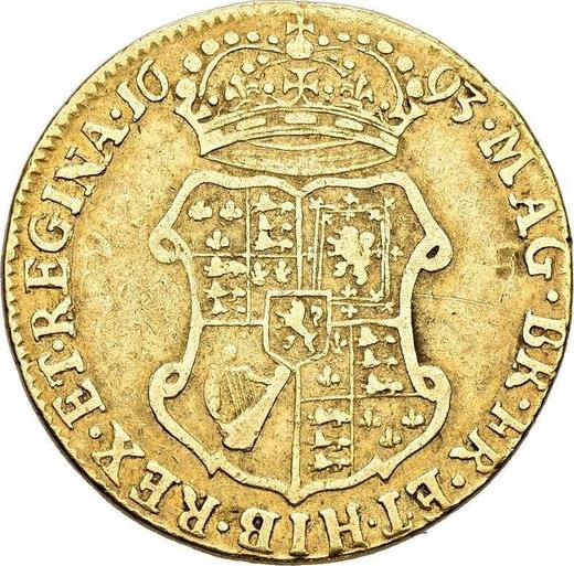 Реверс монеты - 1 гинея 1693 года Слон - цена золотой монеты - Великобритания, Вильгельм III и Мария II